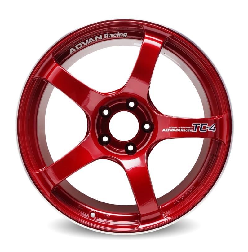 Advan — Advan TC4 18x8 +45 5x114.3 Racing Candy Red and Ring Wheel