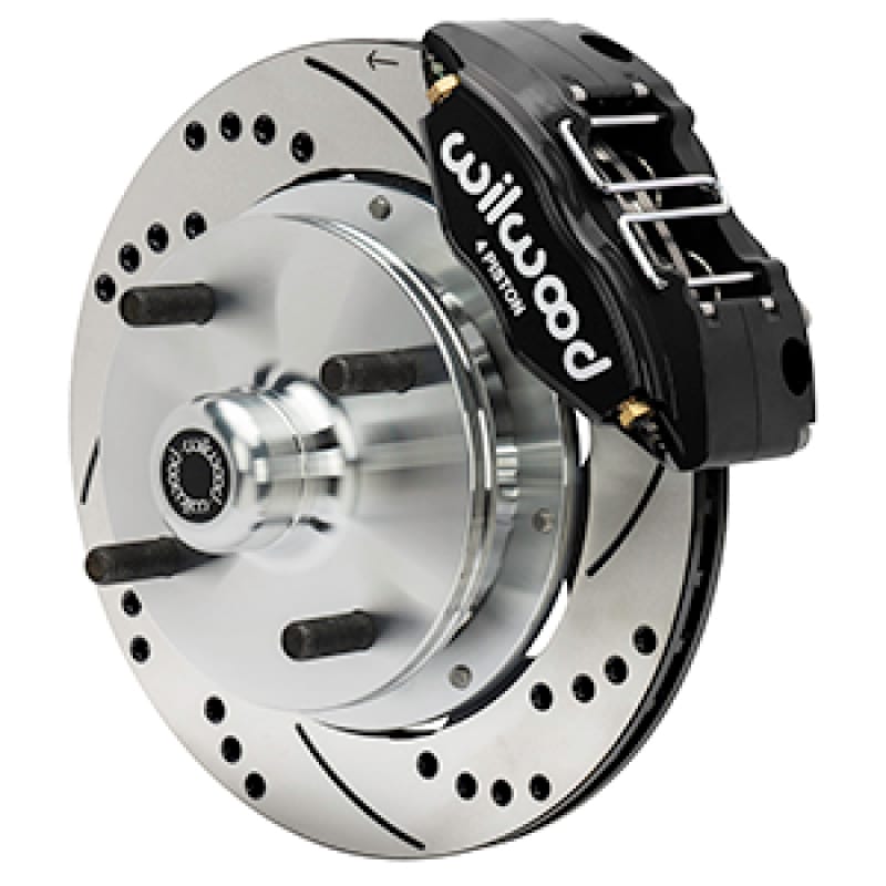 Wilwood — Wilwood 70-72 Porsche 914 Front Powerlite Brake Kit Drilled & Slotted - Black