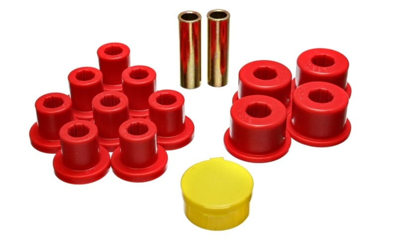 Energy Suspension — Energy Suspension 6/74-80 MG MGB Red Rear Leaf Spring Bushing Set
Leaf Spring Bushing