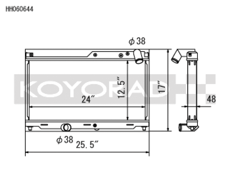 Koyo — Koyo 93-95 Mazda RX-7 1.3L Turbo Radiator
Racing Radiator