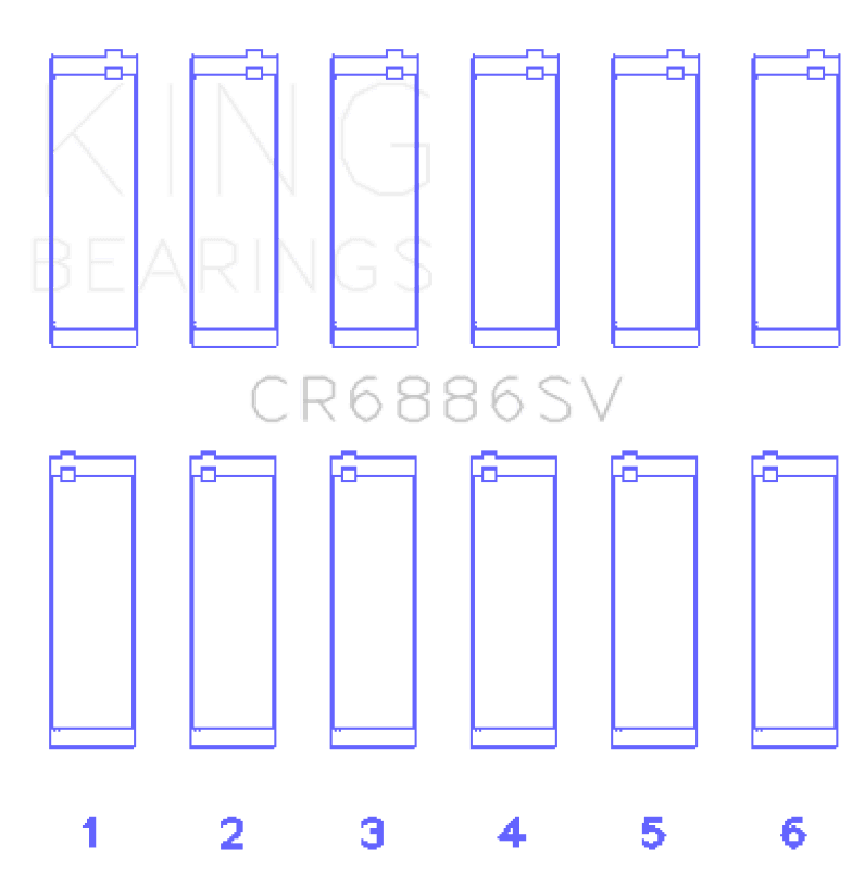 King Engine Bearings — King Engine Bearings Mercedes Benz M 276 DE35 Sputter Replacement (Size +0.25mm) Conrod Bearing Set
Engine Bearing
