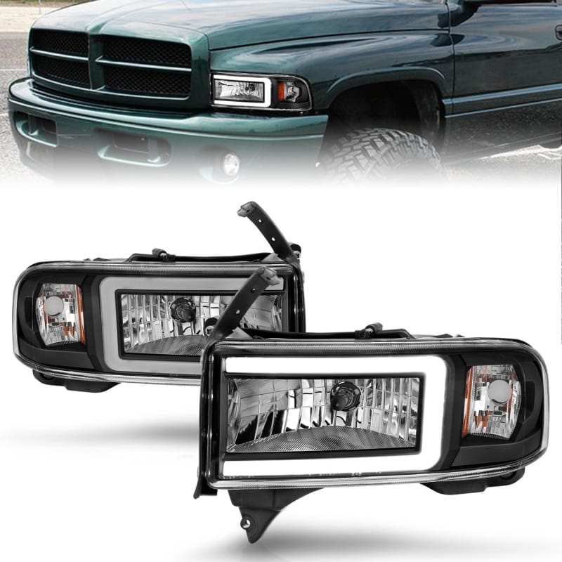 ANZO — ANZO 94-02 Dodge RAM Crystal Headlight - w/ Light Bar Black Housing
Head Light Set
HdLtSet