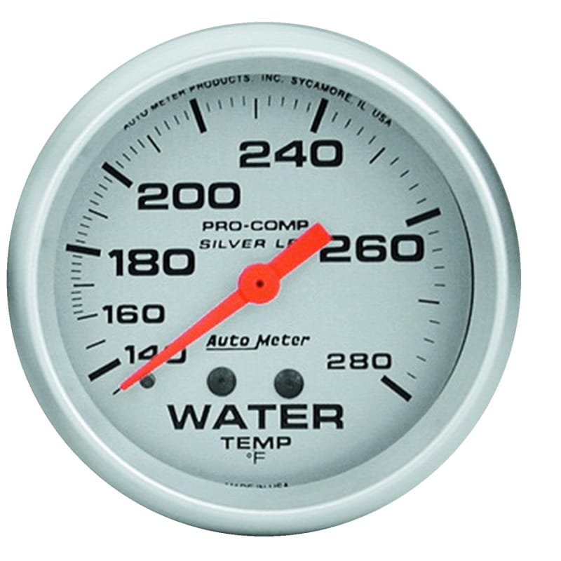 AutoMeter — AutoMeter Gauge Water Temp 2-5/8in. 140-280 Deg. F Liquid Filled Mech Ultra-Lite
2-5/8" WATER TEMP, 1