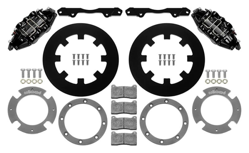 Wilwood — Wilwood 17-21 Can-Am X3RS Black 6-Piston Rear Kit 11.25in - Undrilled Rotors