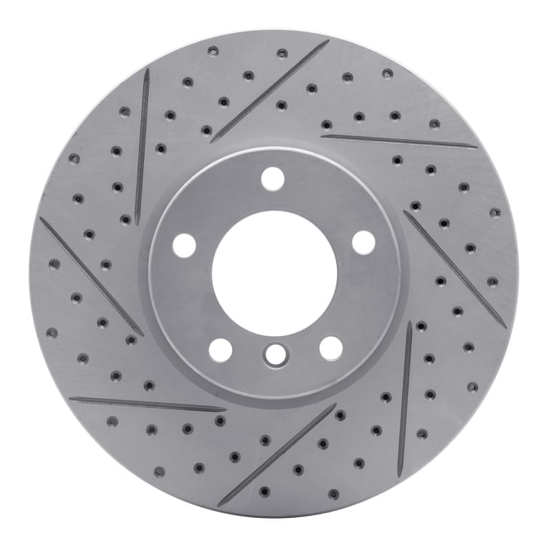 R1 Concepts — R1 00-03 BMW 530I Front Left Drilled & Slotted Geo-Carbon Rotor