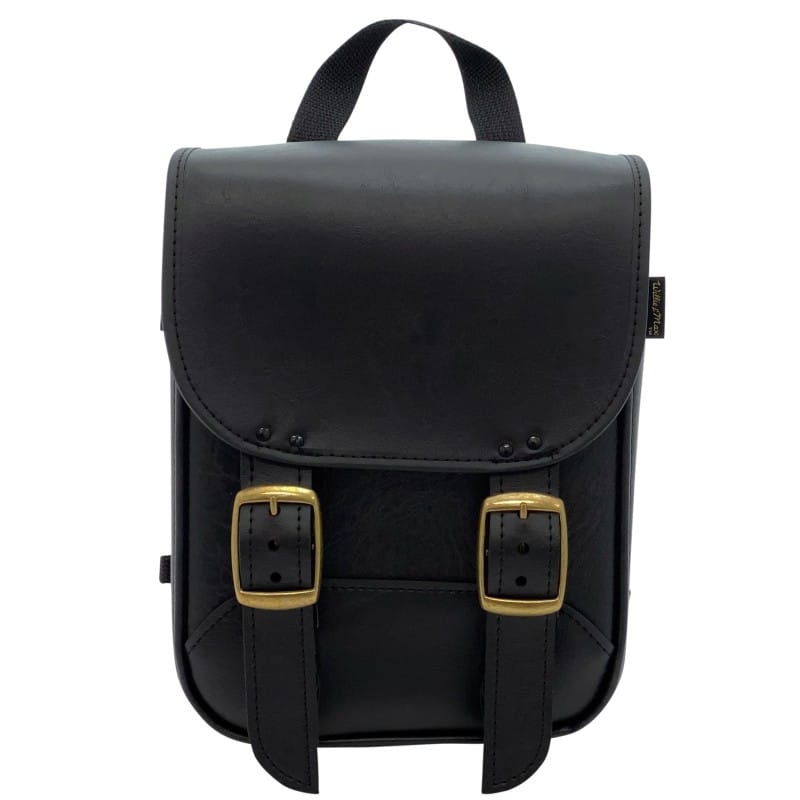 Willie & Max — Willie & Max Universal Brass Monkey Sissy Bar Bag (8 inches L x 10 inches H x 4.5 inches W) - Black