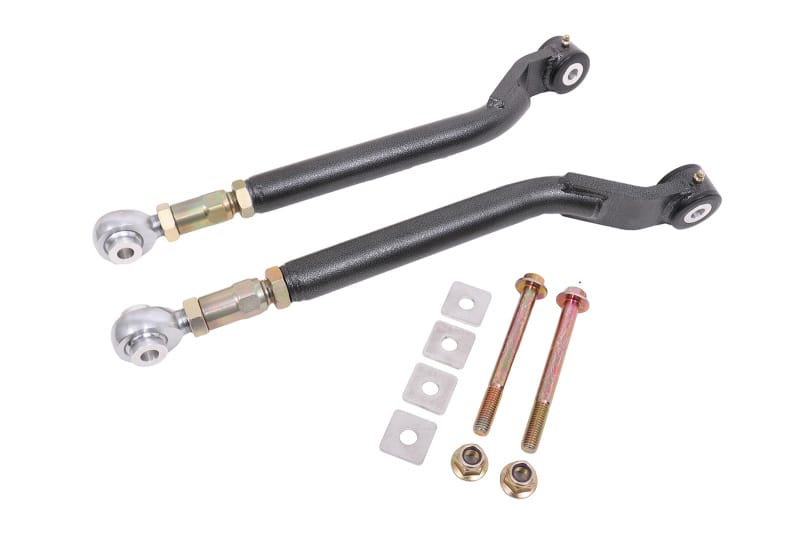 BMR Suspension — BMR 08-17 Challenger Rear On-Car Adj. Toe Rods Delrin/Rod End Combo - Black Hammertone