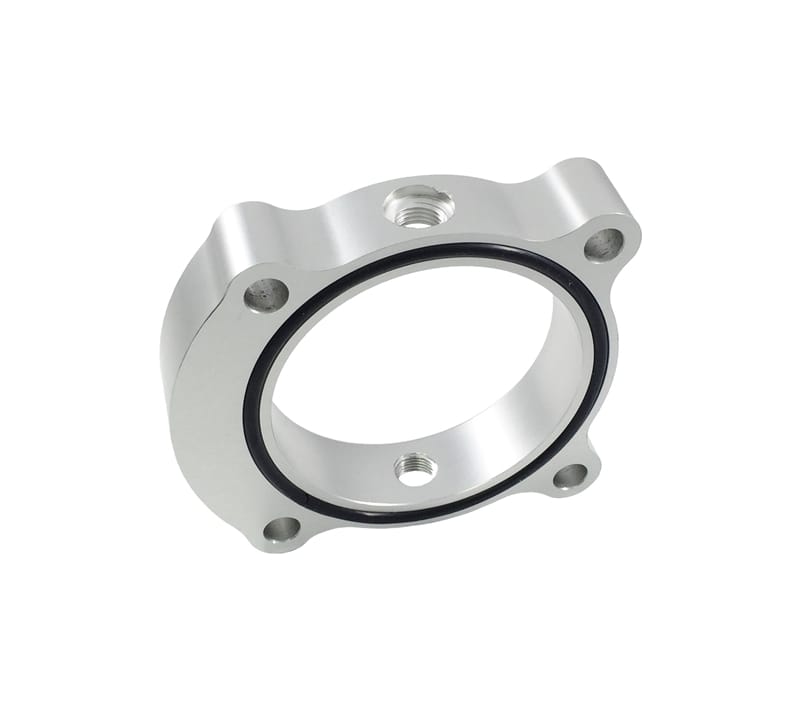 Torque Solution — Torque Solution Throttle Body Spacer (Silver): 2013+ Hyundai Genesis Coupe 2.0T