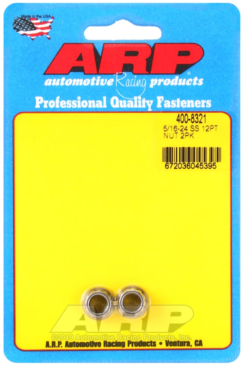 ARP — ARP 5/16 x 24 SS 12pt Nut Kit