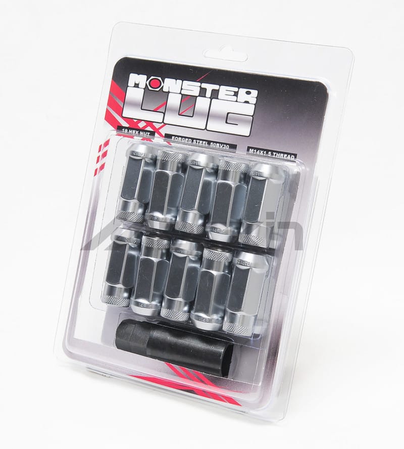 Wheel Mate — Wheel Mate 14x1.50 Monster Open End Silver Lug Nut - Set of 20