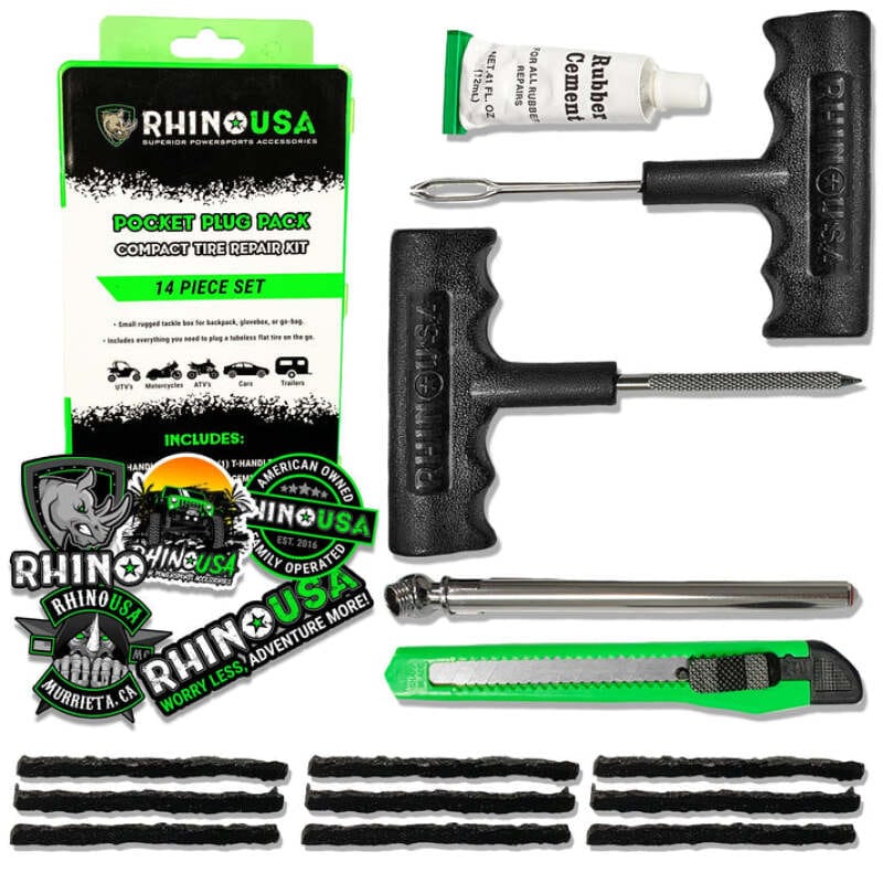 Rhino USA — Rhino USA 14-Piece Compact Tire Repair Plug Kit
Tire Plug