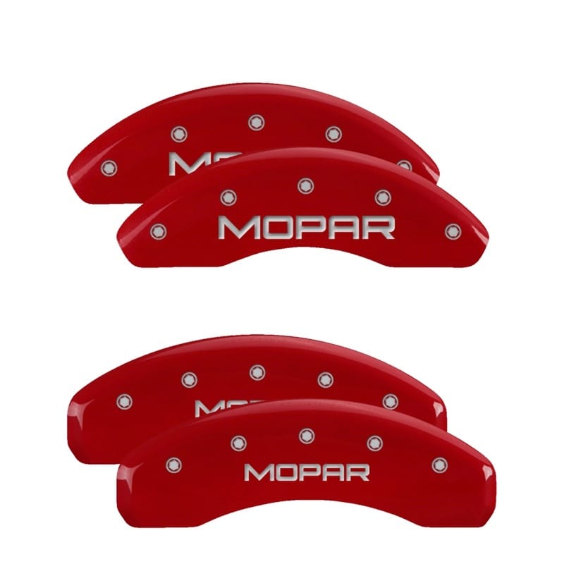 MGP — MGP 4 Caliper Covers Engraved Front & Rear MOPAR Red finish silver ch
Caliper Covers