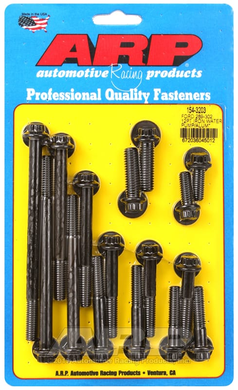 ARP — ARP Ford 289-302 12pt Iron Water Pump and Front Cover Bolt Kit