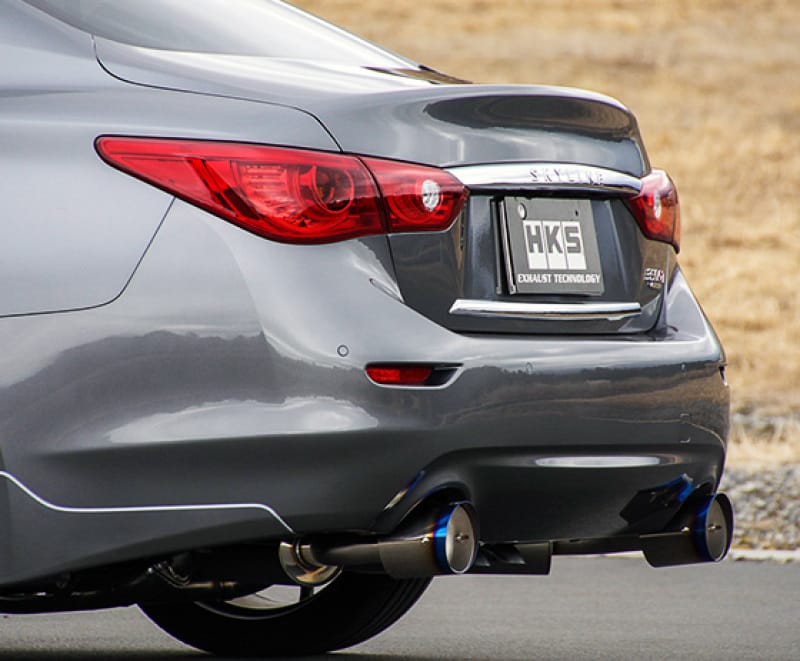 HKS — HKS Infiniti Q50 Hybrid VQ37 Dual Hi-Power Titanium Tip Catback Exhaust