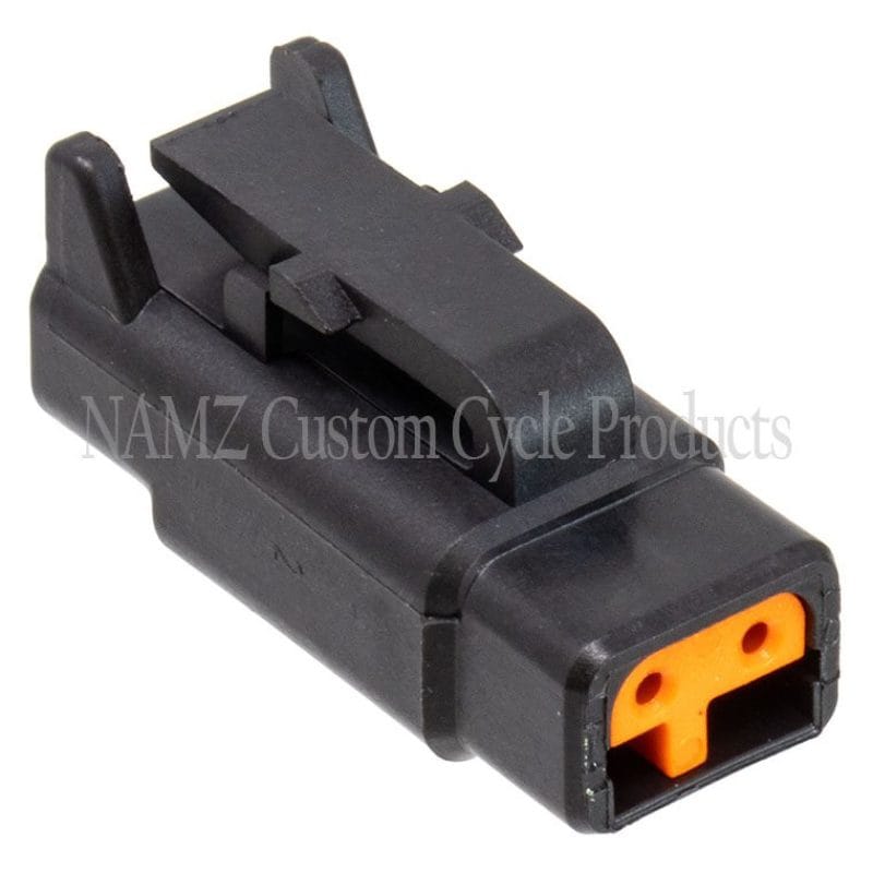NAMZ — NAMZ Deutsch DTM 2-Position Plug w/2 Stamped Terminals & Wedgelock - Black (HD 74112-98BK)