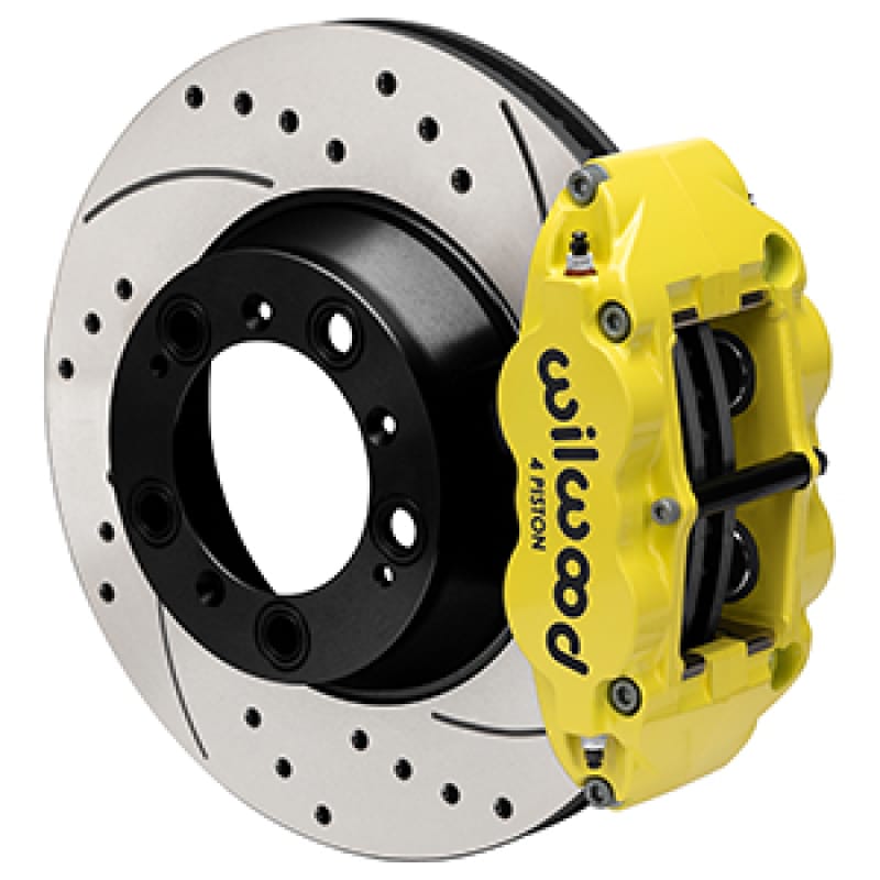 Wilwood — Wilwood 99-12 Porsche 911 (996/997) Superlite 4R Rear Brake Kit Drilled 14.00in Rotor w/Lines - Ylw