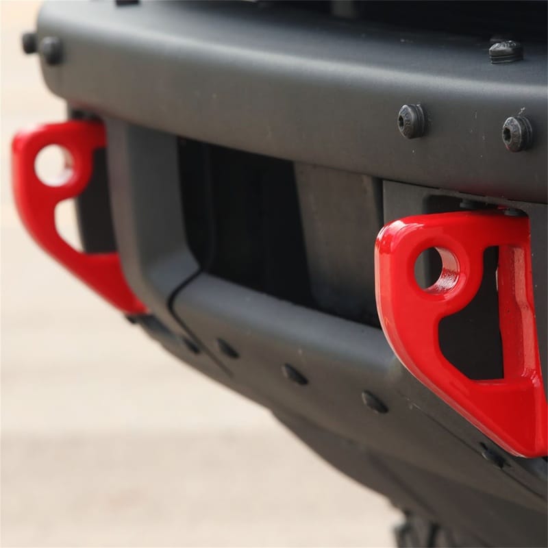 Ford Racing — Ford Racing 2021+ Bronco Front Bumper Tow Hooks - Red (Pair)