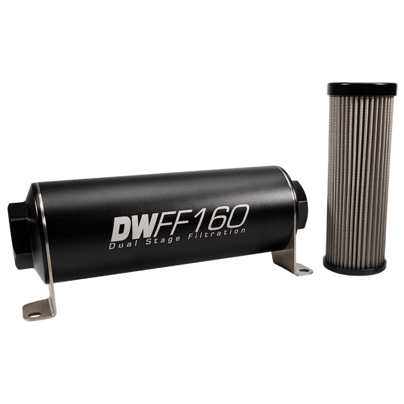 DeatschWerks — DeatschWerks Stainless Steel 5 Micron Universal Inline Fuel Filter Housing Kit (160mm)
Filtration