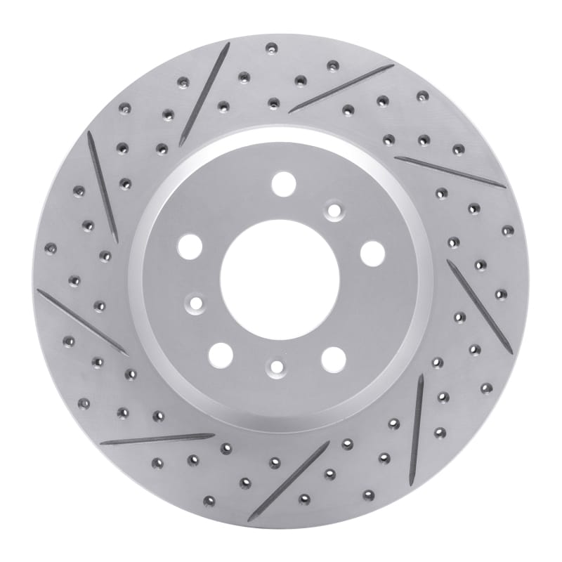 R1 Concepts — R1 06-16 Buick Lucerne Front Left Drilled & Slotted Geo-Carbon Rotor