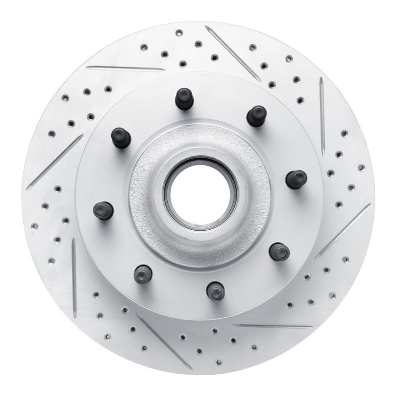 R1 Concepts — R1 99-02 Ford F-350 Super Duty 2WD Front Right Drilled & Slotted Geo-Carbon Rotor
