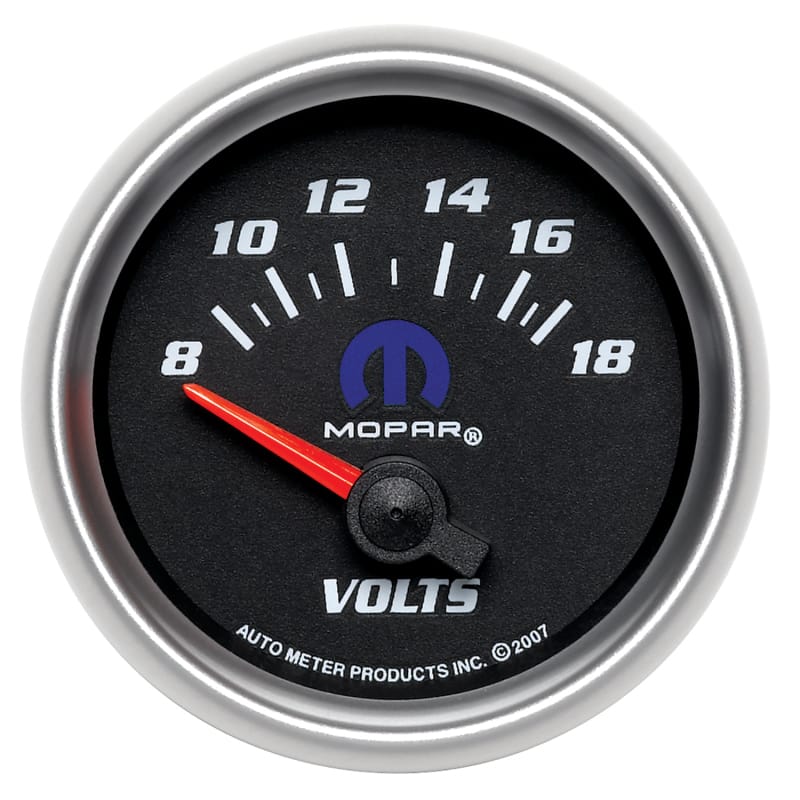 AutoMeter — Autometer Mopar 52.4mm SSE 8-18 Volts Voltmeter Gauge
MOPAR #77060051, 2-1