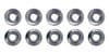 Moroso — Moroso M6 x 1.00 Serrated Zinc Flange Nut - 10 Pack