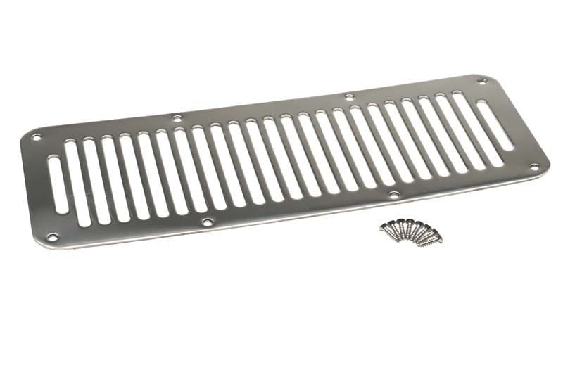 Kentrol — Kentrol 87-95 Jeep Wrangler YJ Hood Vent 8 Holes- Polished Silver