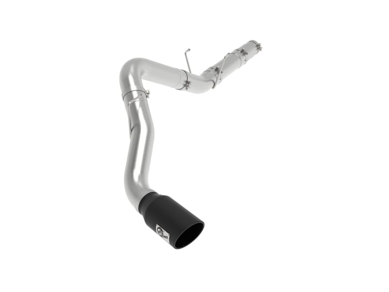 aFe — aFe ATLAS 5in DPF-Back Alum Steel Exhaust System w/ Black Tip 19-20 Ram Diesel Trucks L6-6.7L (td)
DPF-Back Exhaust