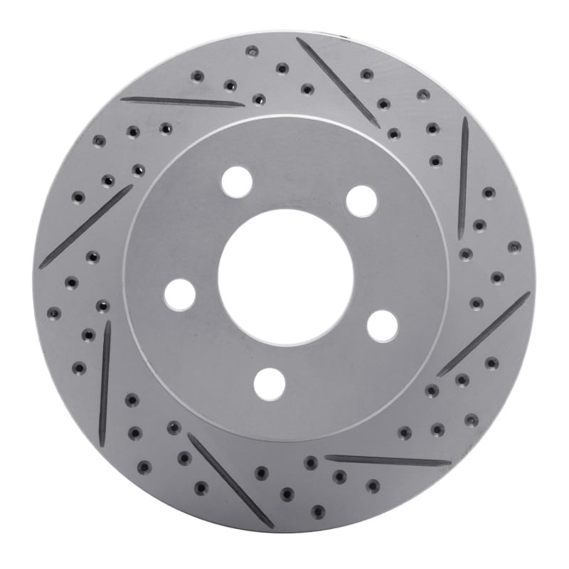 R1 Concepts — R1 99-06 Jeep Cherokee Front Right Drilled & Slotted Geo-Carbon Rotor