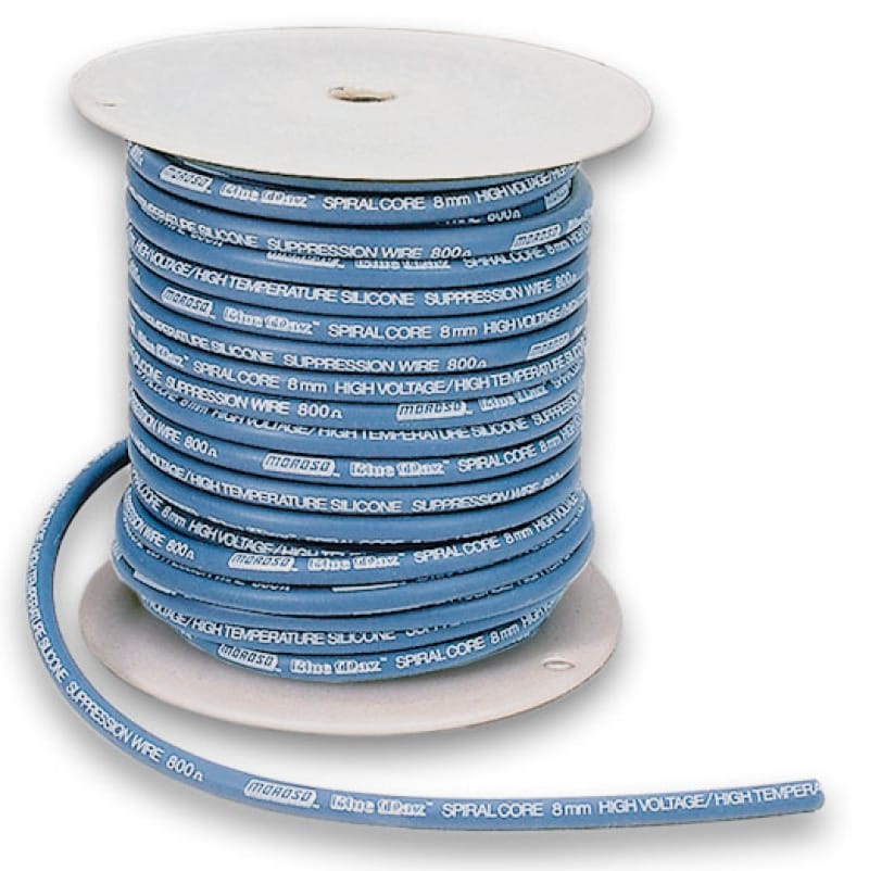 Moroso — Moroso Ignition Wire Spool - Blue Max - Spiral Core - 8mm - 100ft