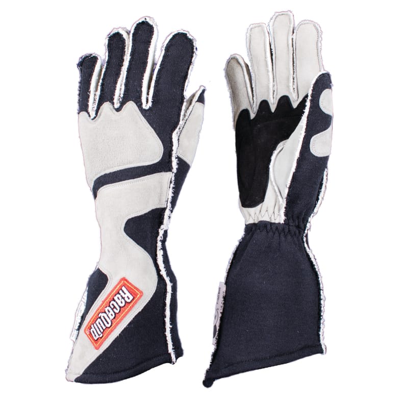 Racequip — RaceQuip SFI-5 Gray/Black Small Outseam Angle Cut Glove