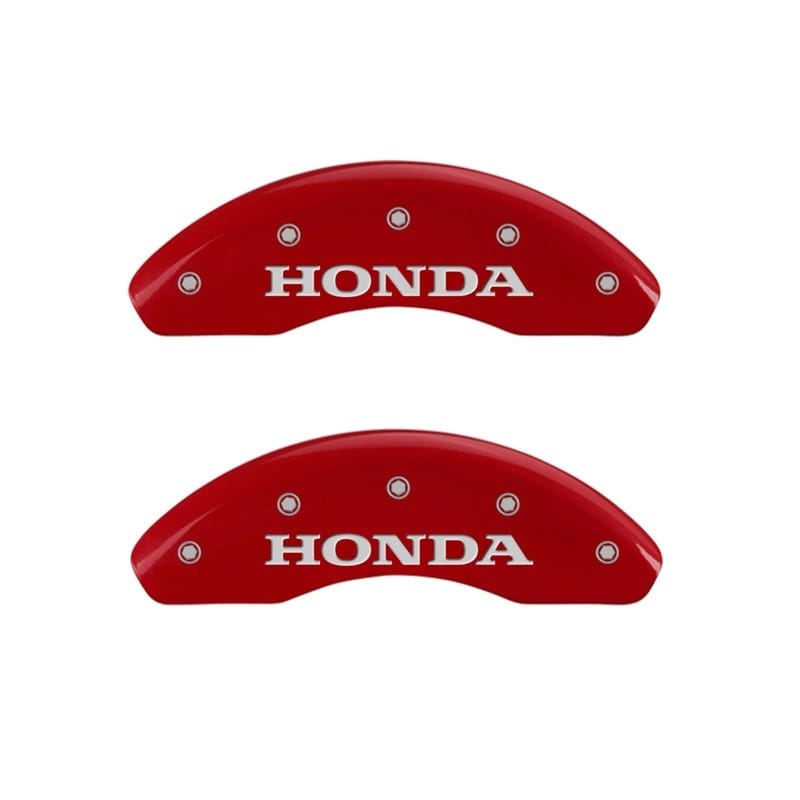 MGP — MGP Front set 2 Caliper Covers Engraved Front Honda Red finish silver ch
Caliper Covers