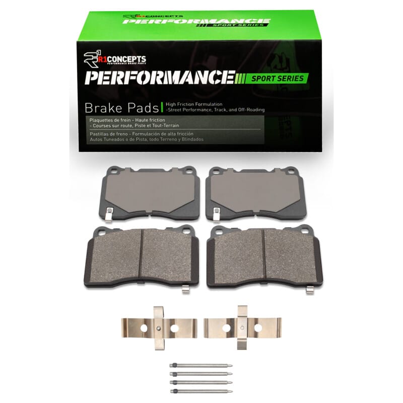 R1 Concepts — R1 14-17 Dodge Viper Front/Rear Performance Sport Pads & Hardware Kit
R1 Performance Sport