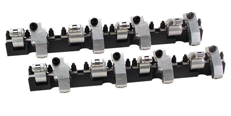 COMP Cams — Shaft-Mount Aluminum 1.6/1.5 Ratio Rocker Kit for SBC w/ 18 Degree Bowtie Head