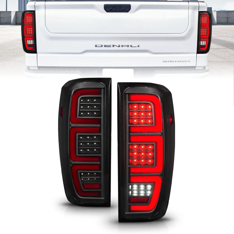 ANZO — ANZO 19-23 GMC Sierra 1500/2500HD/3500HD Smoke Black Replacement Full LED Bar Tail Light
Tail Light Set
