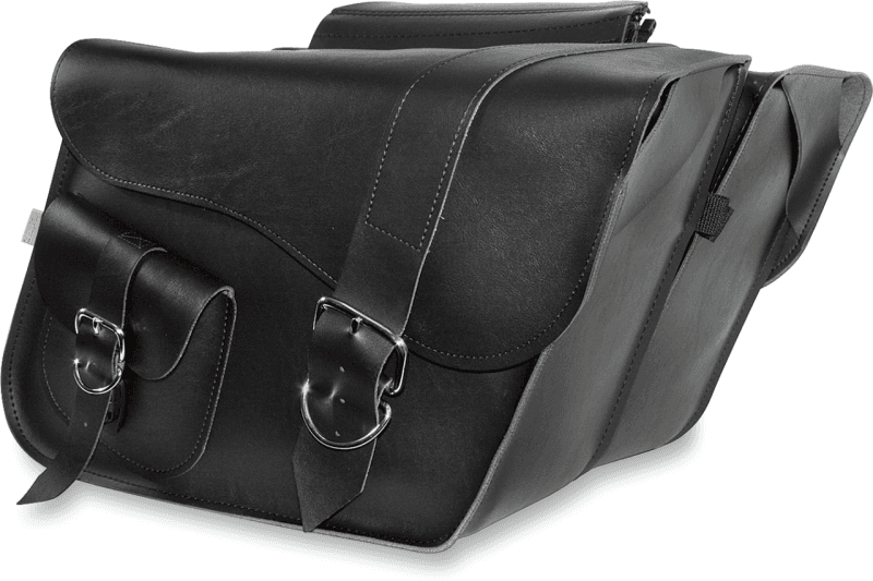Willie & Max — Willie & Max Universal Ranger Large Slant Saddlebags (16 in L x 11 in H x 6.5 in W) - Black