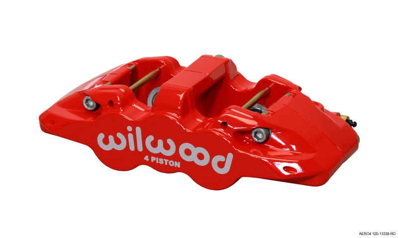 Wilwood — Wilwood Caliper-Aero4 - Red 1.12/1.12in Pistons 1.10in Disc
BRAKE CALIPER