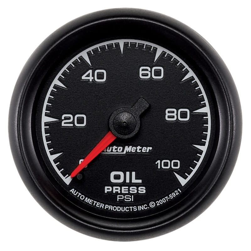 AutoMeter — Autometer ES 52mm 0-100 PSI Mechanical Oil Pressure Gauge
GA 2" OP 100PSI M ES