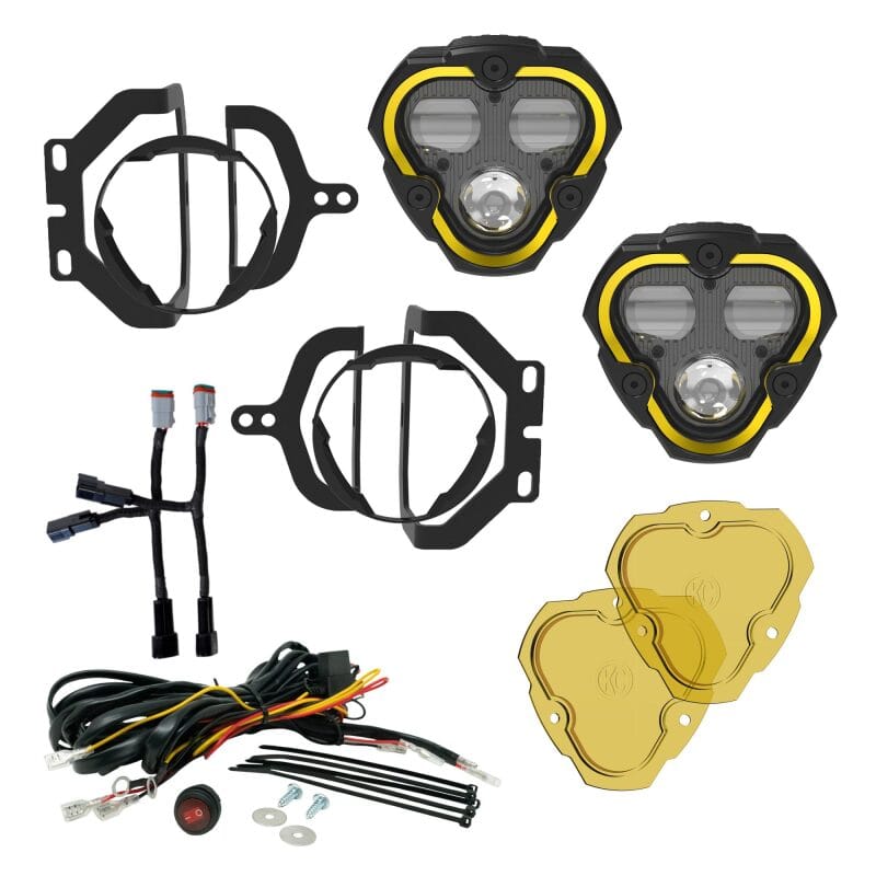 KC HiLiTES — KC HiLiTES FLEX ERA 3 Dual Mode SAE Fog Lights - 2-Light Master Kit for Jeep JL/JT Sport Bumpers