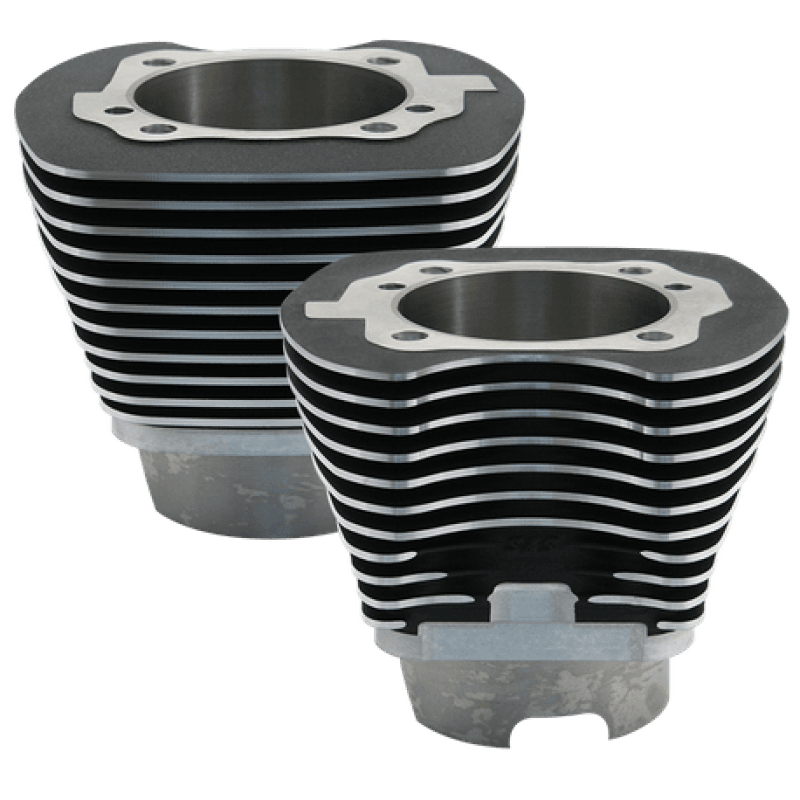 S&S Cycle — S&S Cycle 99-06 BT 4-1/8in Bore Cylinder Set For 111in - Wrinkle Black