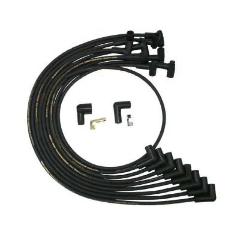 Moroso — Moroso Chevrolet Small Block HEI Over V/C Unsleeved 90 Degree Mag Tune Ignition Wire Set - Black
