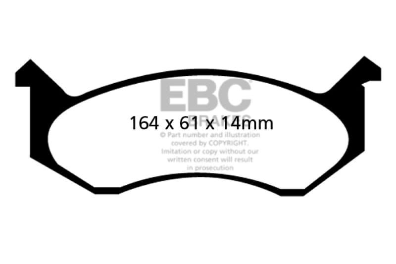 EBC — EBC 96-97 Dodge Ram Van B1500 Greenstuff Front Brake Pads
Disc Brake Pad