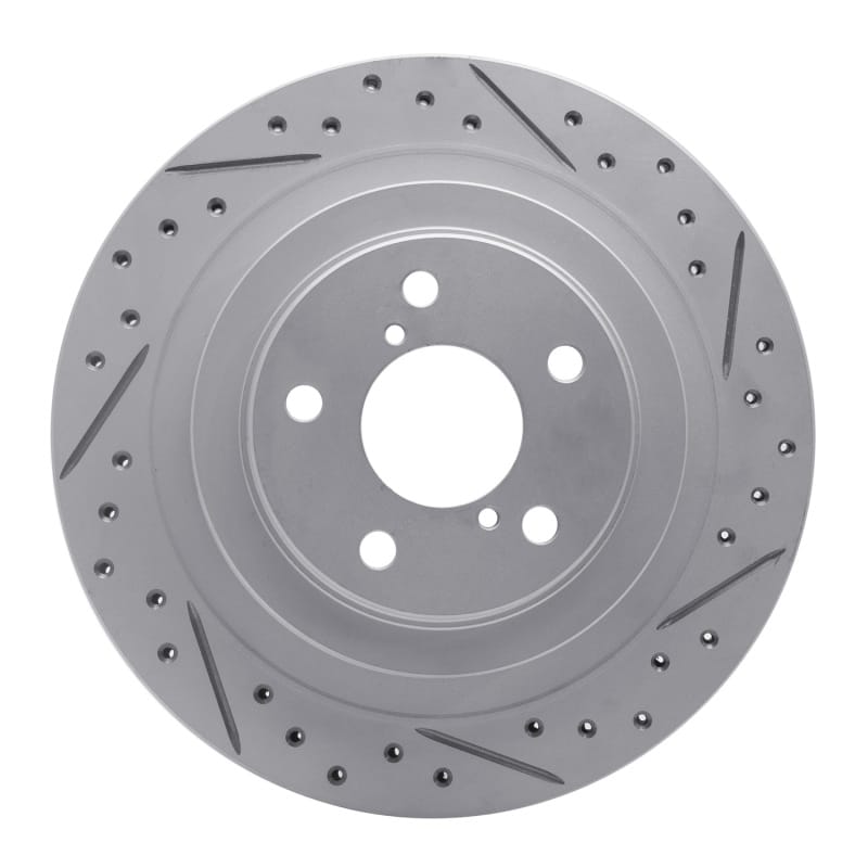 R1 Concepts — R1 05-09 Subaru Impreza Rear Right Drilled & Slotted Geo-Carbon Rotor
