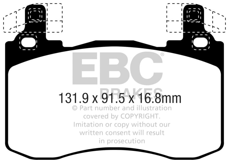 EBC — EBC 2017+ Kia Stinger 3.3L Twin Turbo Redstuff Front Brake Pads
Disc Brake Pad