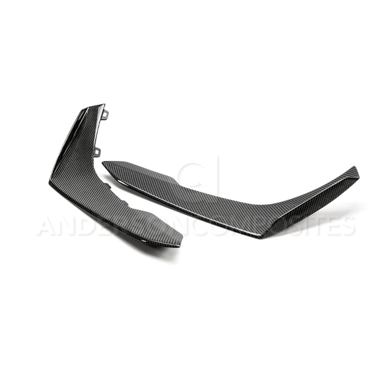 Anderson Composites — Anderson Composites 17-18 Chevy Camaro ZL1 1LE Type-LE Carbon Fiber Front Bumper Canards
