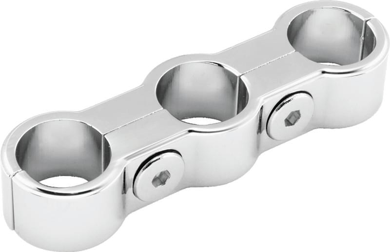 Bikers Choice — Bikers Choice Chrome Plain Oil Hose Separator For 3 Hoses