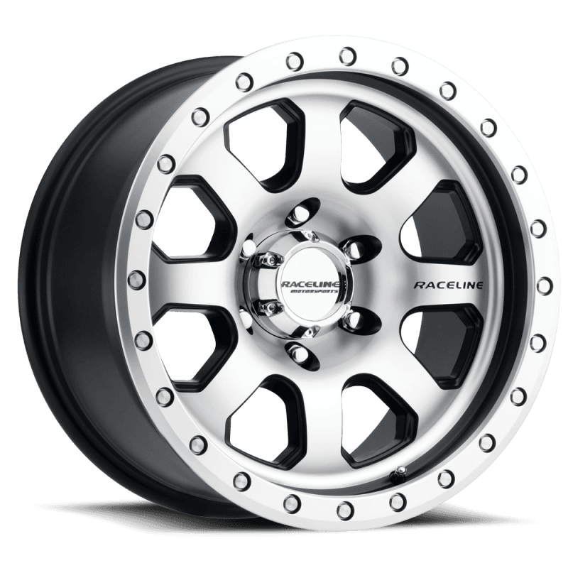 Raceline — Raceline 929M Avenger 17x9in / 5x139.7 BP / -12mm Offset / 107.95mm Bore - Black & Machined Wheel