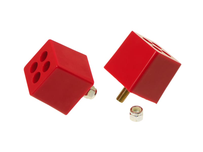 Prothane — Prothane Universal Bump Stop 2X2X2 W 3/8in Stud - Red
BUMP STOPS