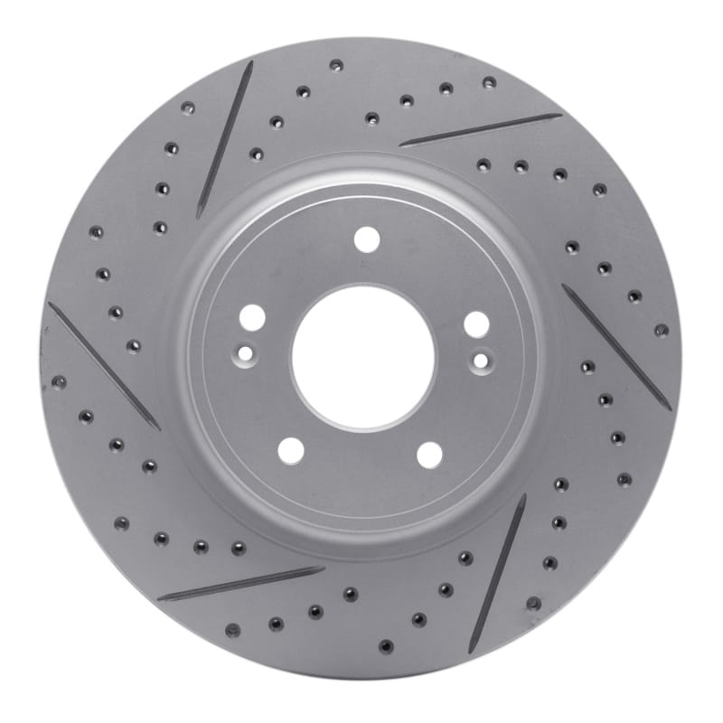 R1 Concepts — R1 18-23 Genesis G70 Front Right Drilled & Slotted Geo-Carbon Rotor