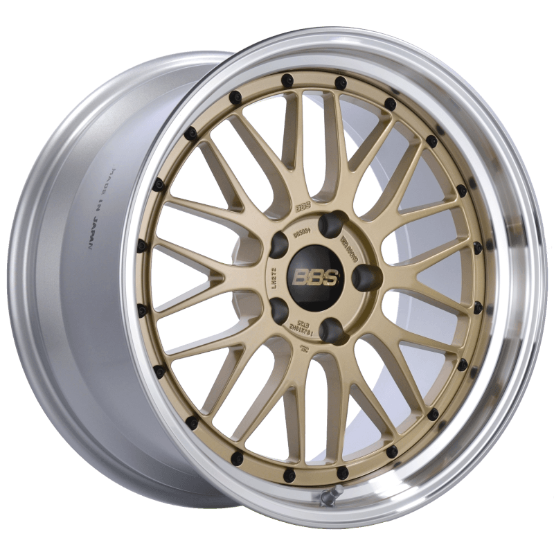 BBS — BBS LM 19x10 5x120 ET25 Gold Center Polished Lip Wheel -82mm PFS/Clip Required